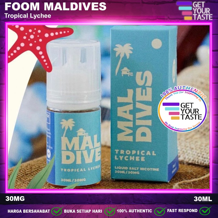 Liquid Foom Maldives Tropical Lychee Salt Nic 30ML by Foom x Mildos