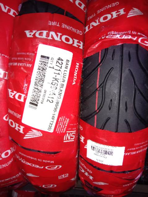 Paket ban Tubeless depan belakang Honda K59 for semua motor Honda All Beat-Vario Free pentil