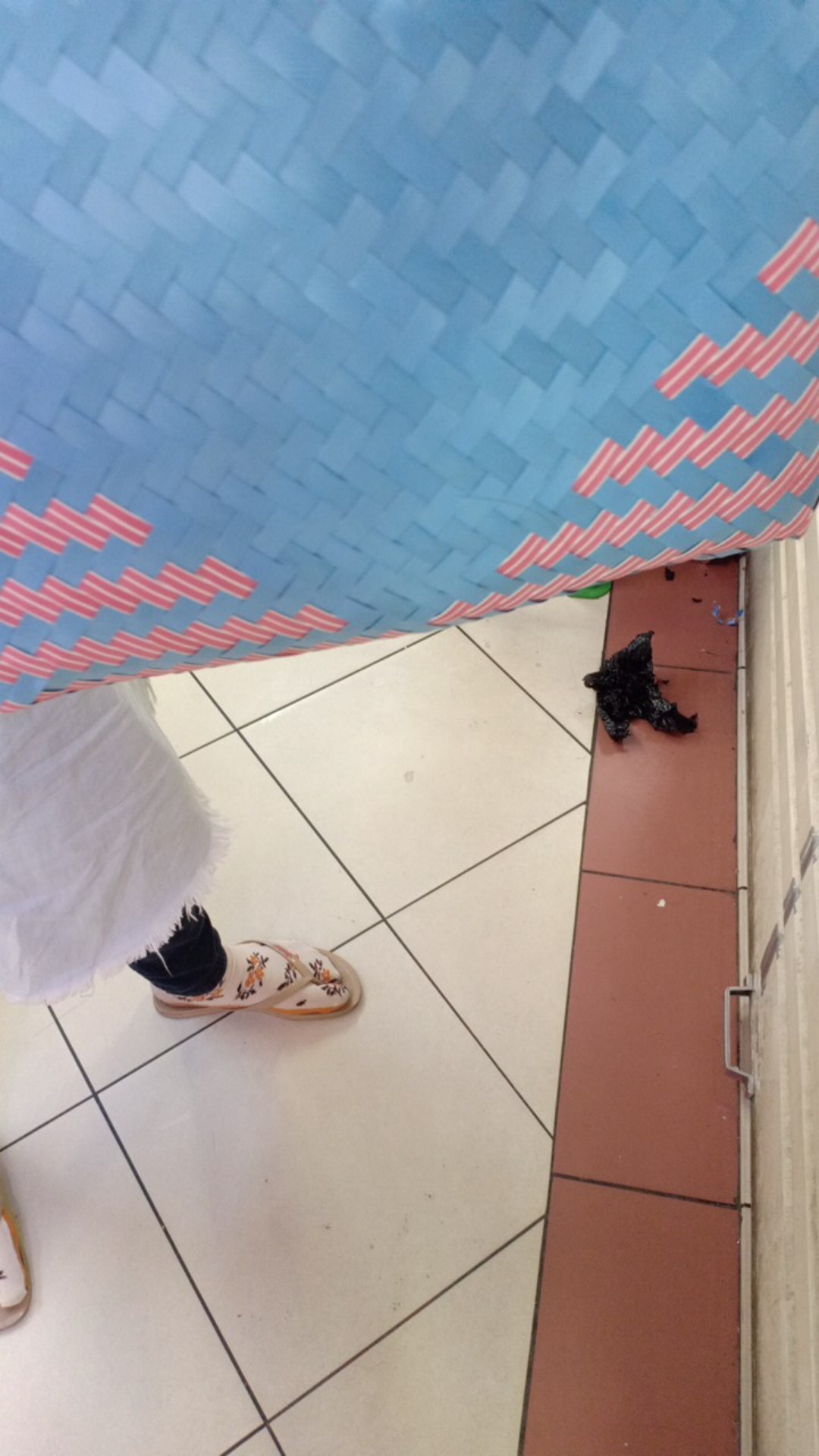 Keranjang Anyaman Plastik Belanja/ Tas Mdium Ke Pasar