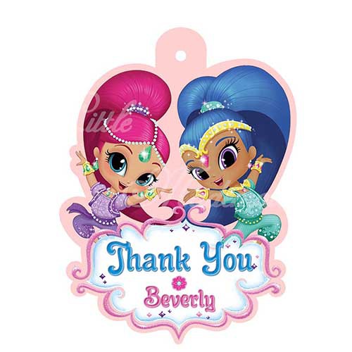 

Shimmer and Shine thank you tag