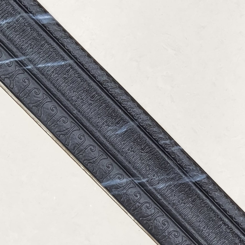 Lis Wallpaper Dinding 3D Border Walpaper 3D Wallfoam 230 cm x 8 cm x 5mm-LisMarmer Hitam 8 cm