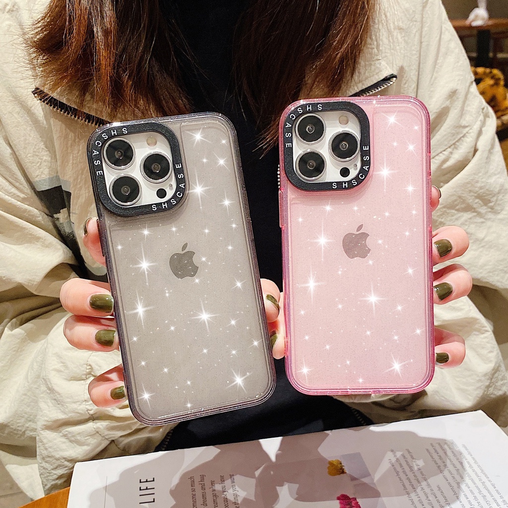 Soft Case Hp Dengan Glitter Untuk iphone 13 / 12 / 11promax / 13 / Mini / 11 / X / XR / XS Max / 6 / 7 / 8plus / SE 2020