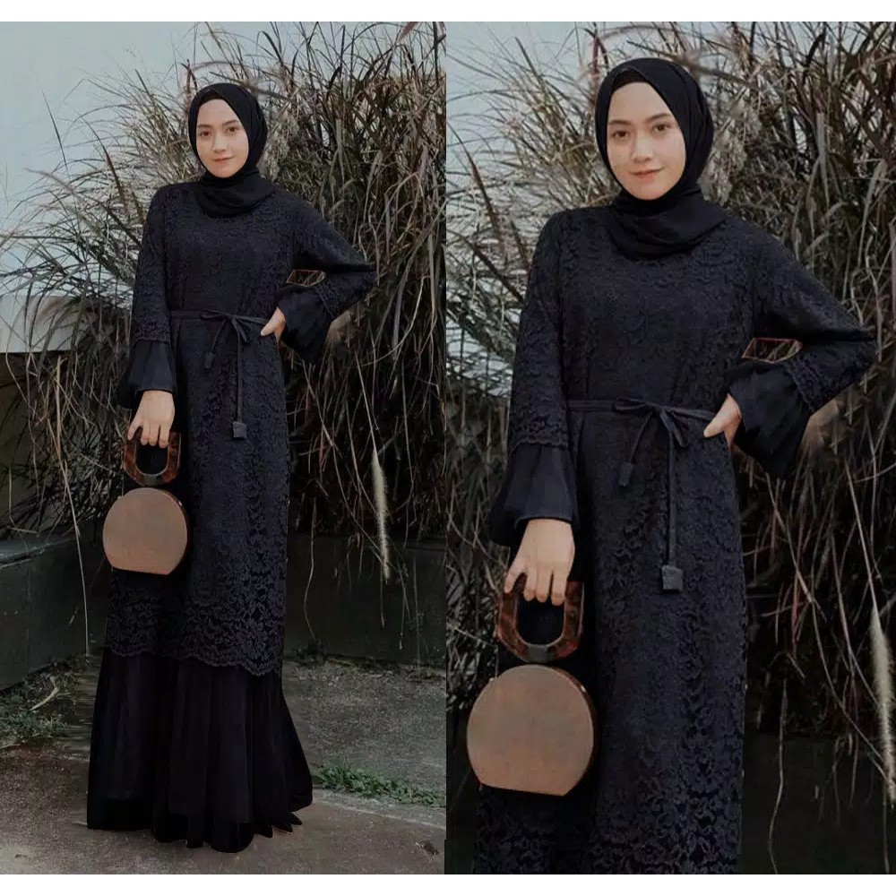 Gamis Brukat Maxi Tiara Premium