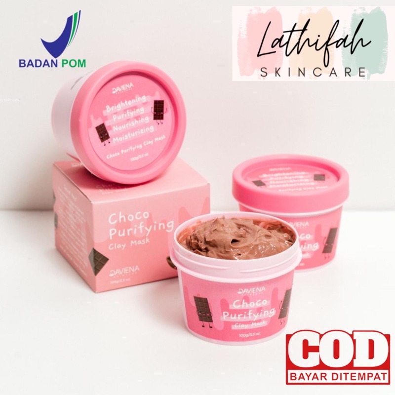 clay mask choco daviena skincare | claymask choco daviena skincare makassar