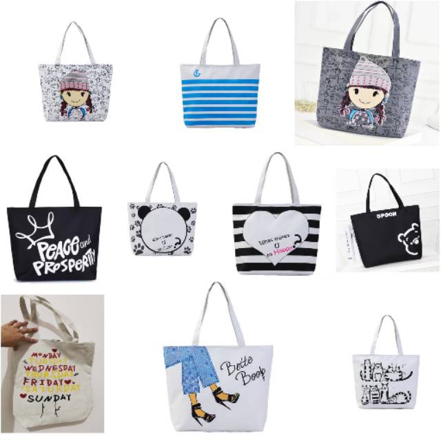 [DIKIRIM DARI JAKARTA] TAS TOTEBAG KANVAS IMPORT JAKARTA SIGNATURE SERIES (Cod Jakarta)