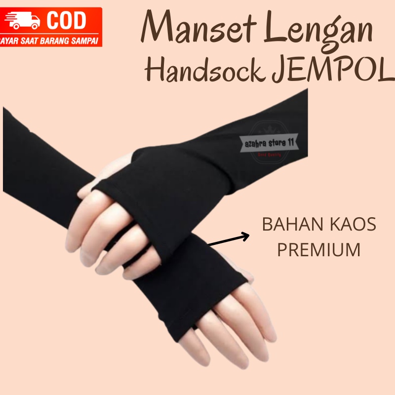 Manset Tangan Panjang Wanita Handsock Jempol Kaos Premium