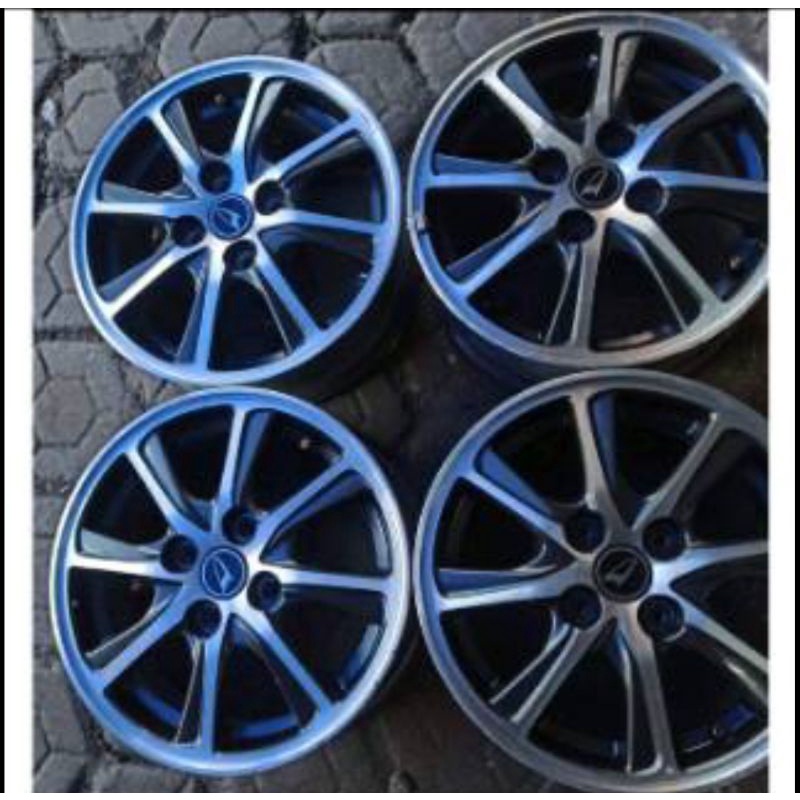 4 Velg R14 pcd 100+Ban 175/65 80 % sigra agya ayla calya classy sirion jazz yaris etios brio mobilio