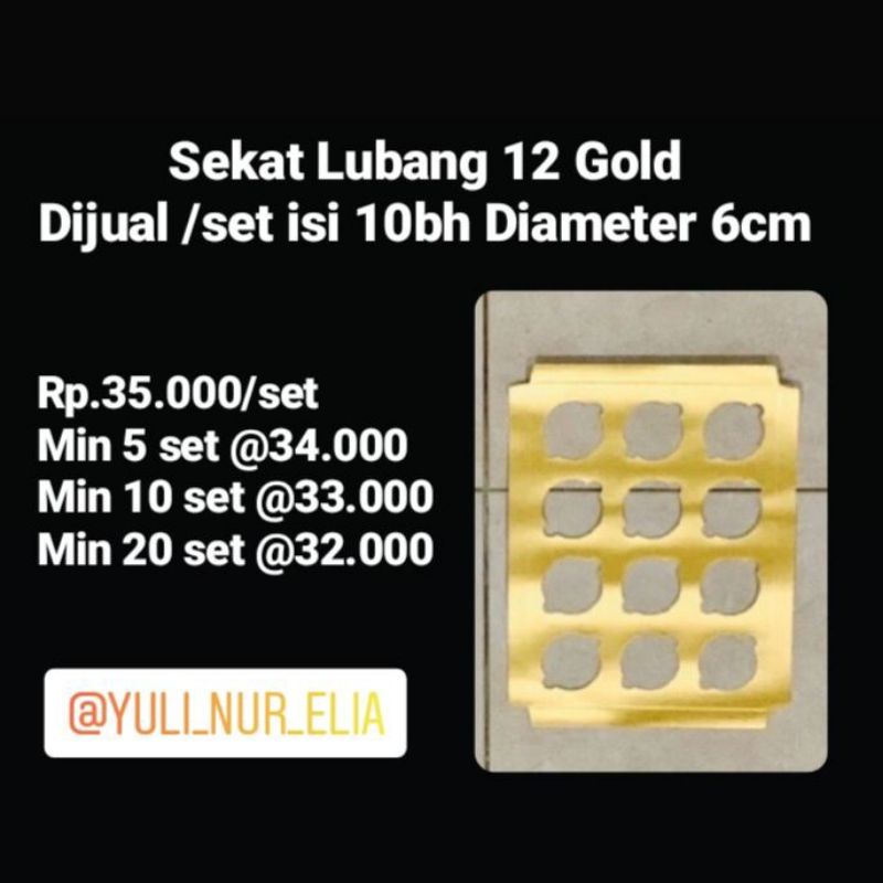

Sekat lubang 12 Gold diameter 6cm utk box 25x35cm dijual 1 set isi 10 lembar