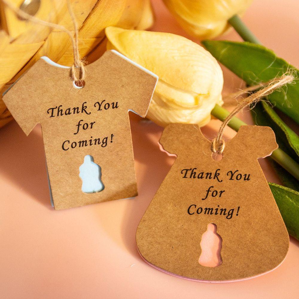Solighter 50PCS Baby Shower Hanging Tag Hadiah Perlengkapan Pesta Gender Reveal Packing Label