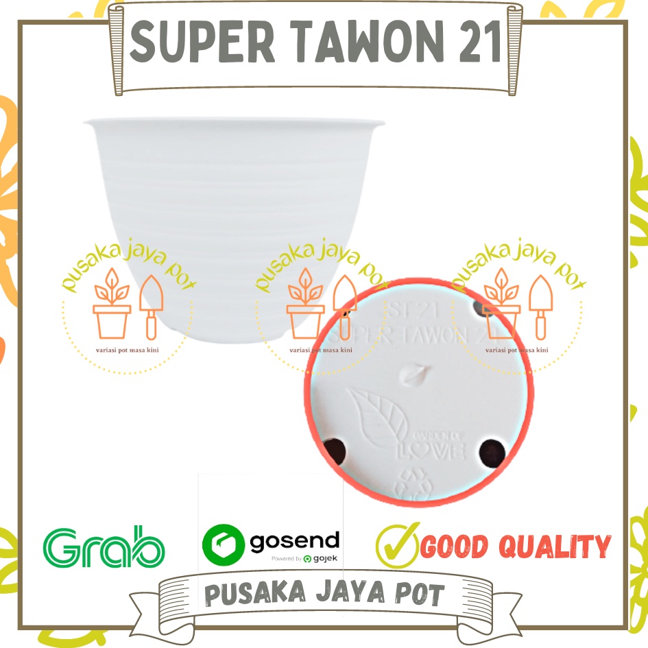 Pot Tawon Ruby 20 / Super Tawon 21 Putih Mirip Pot Tawon Pirus Pot Tawon Putih 18 20 21 24 25 27 28