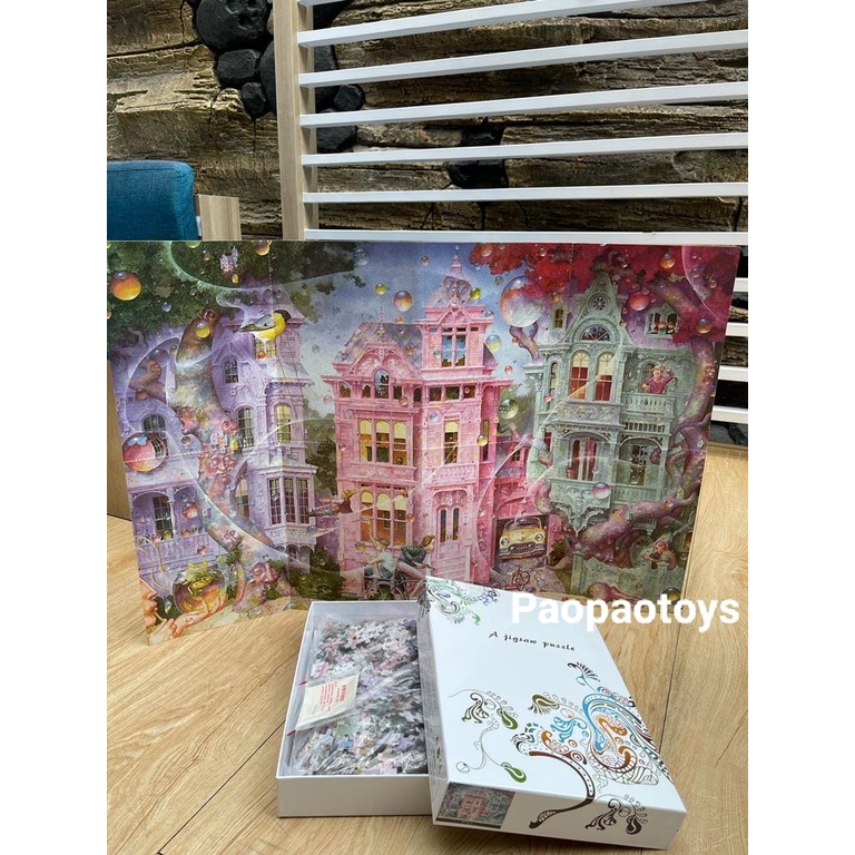 Puzzle 1000 Pcs Jigsaw Bubble House Bahan Tebal 2MM / Uk.50 X 75 Cm