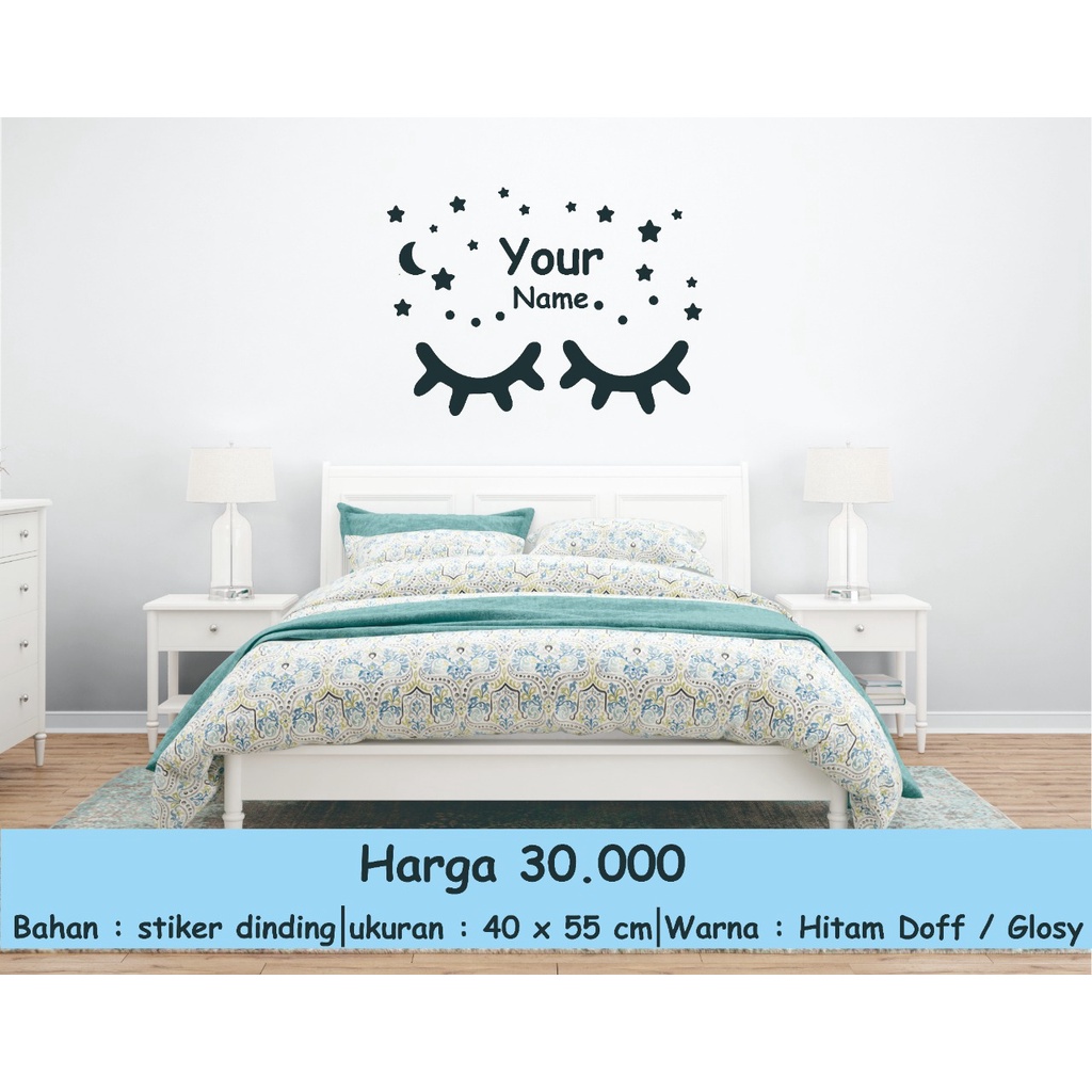 Jual WALL STICKER SLEEPY EYE HIASAN KAMAR DEKORASI DINDING STIKER