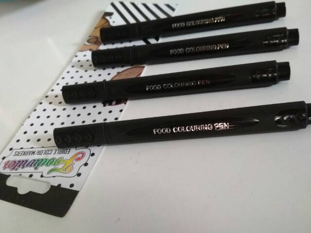 Edible pen food writer warna warni tulisan fondant alas adonan Rolling pin smoother spuit 1M 2D 4B