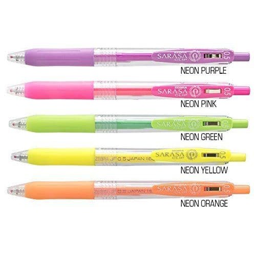 

Ballpoint Zebra SARASA Clip Gel 0,5 NEON and MILKY Series