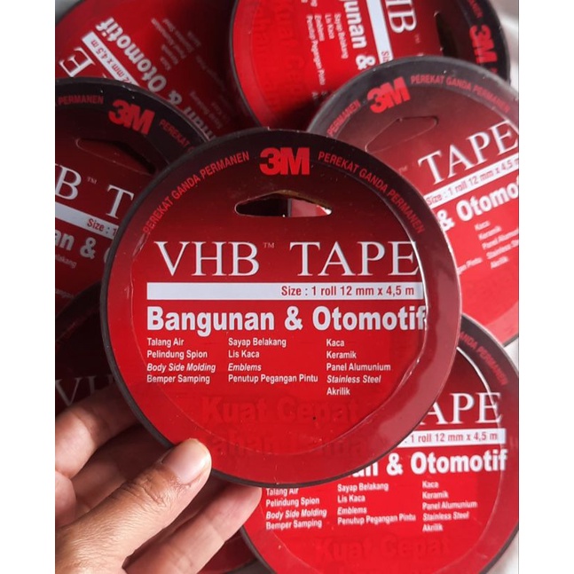 

Double Tip VHB Tape 12mm x 4,5m Dobel Tep 3m Dobeltip Super Kuat Isolasi