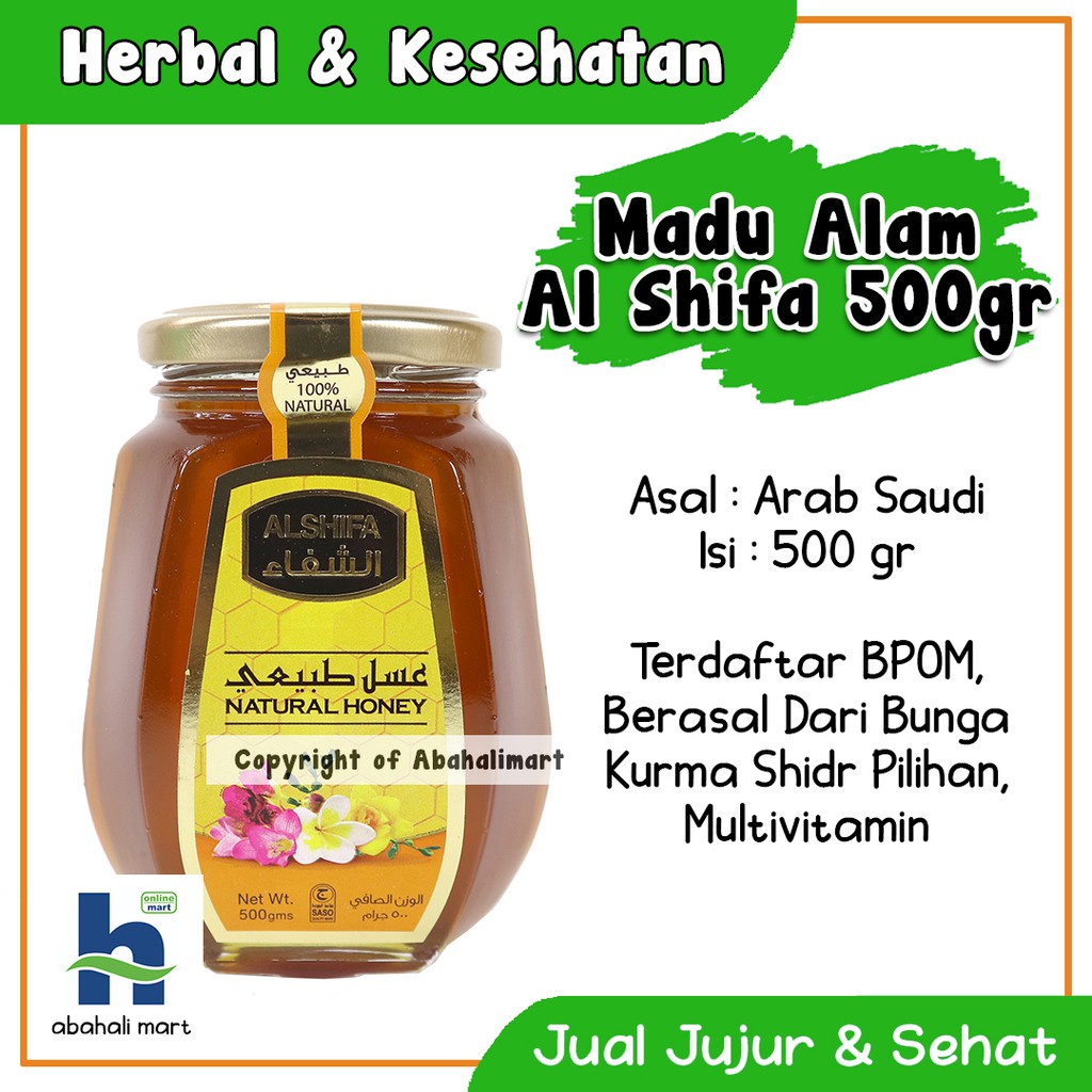 Madu Al Shifa 500gr Baik Untuk Kesehatan Suplemen Mpasi Ibu Menyusui Dari Bunga Kurma Di Arab Saudi Indonesia