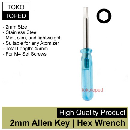 2.0mm Allen Key - Hex Wrench | obeng kunci L alen keys rda rdta m4