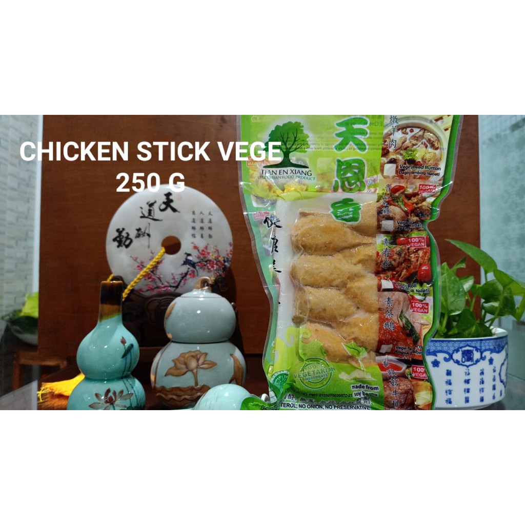 

Tian En Xiang Chicken Stick Vegetarian / Paha Ayam Nabati 250gr