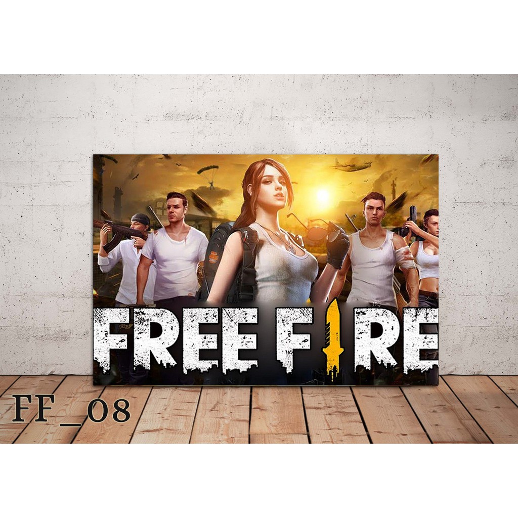 Poster Kayu Free Fire/Hiasan Dinding Kayu MDF 9mm/Wall Decor/Dekorasi Dinding/Dekorasi Rumah