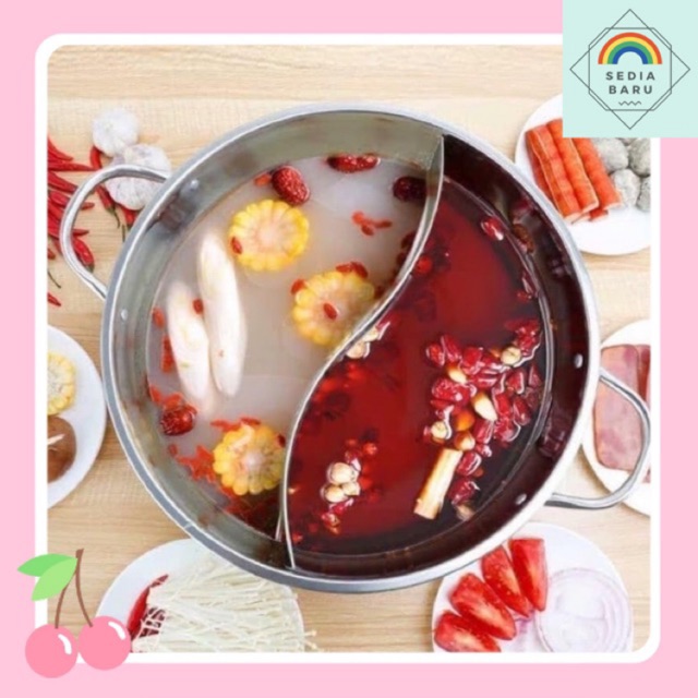 Panci shabu shabu 32 cm panci steamboat panci sop suki panci sekat