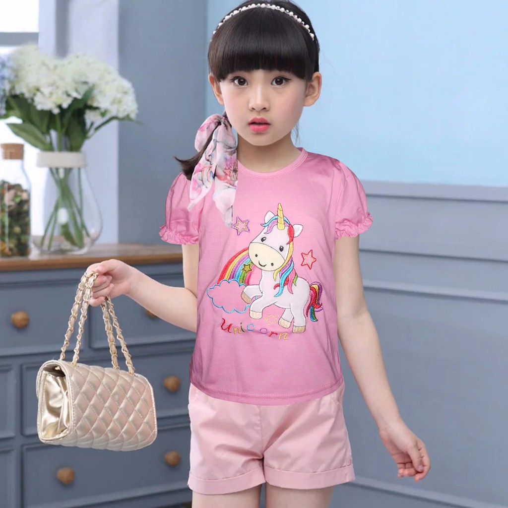 KAOS TUMBLR ANAK Unicorn / Baju Kaos Anak / Atasan Anak  Bordir lucu 1-9tahun Malvin