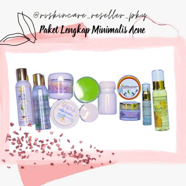 PAKET ACNE KOMEDO WHITENING & KOMPLIKASI ACNE DAN FLEK RV SKINCARE