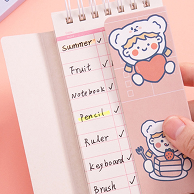 Cute Cartoon English Word Notebook Portable Coil Notebook