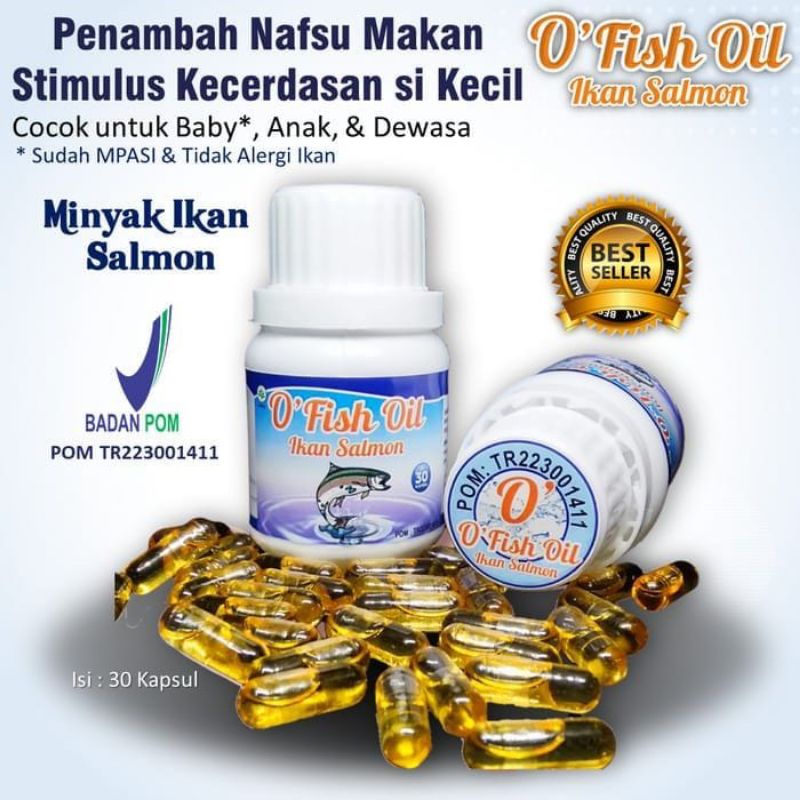 (COD) O FISH OIL MINYAK IKAN SALMON COCOK BUAT BABY, ANAK &DEWASA