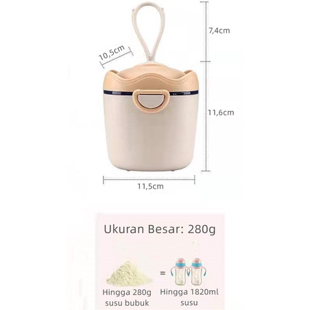 Wadah Susu Bubuk Bayi Kotak Susu Bayi 280gr/1820ml Kotak Penyimpanan Susu Bubuk Kotak Susu BPA Free CJ05