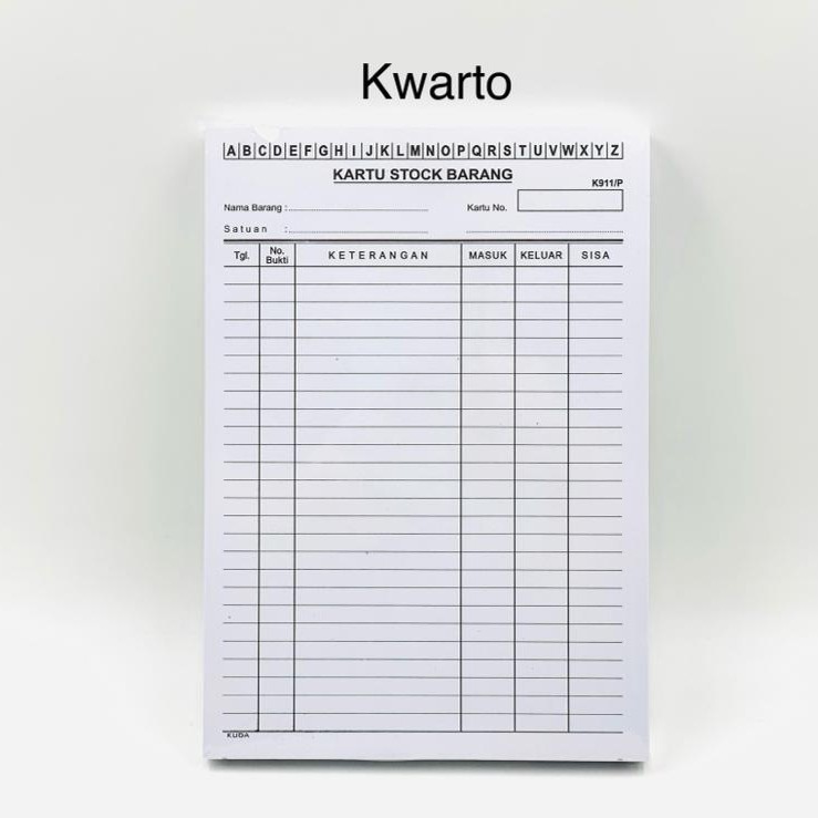 

Kartu Stok Barang Kwarto 1/2 Folio Stock 1pak (100lembar)