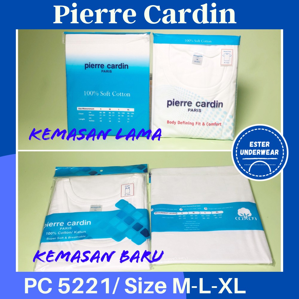 Kaos Singlet PIERRE CARDIN 5221 PUTIH ISI 1PCS