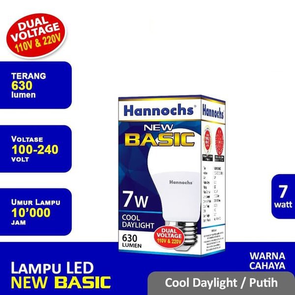 Lampu LED 7 Watt Bohlam Balon Putih Belajar Gantung no Emergency Hias Philips Kuning Panasonic strip