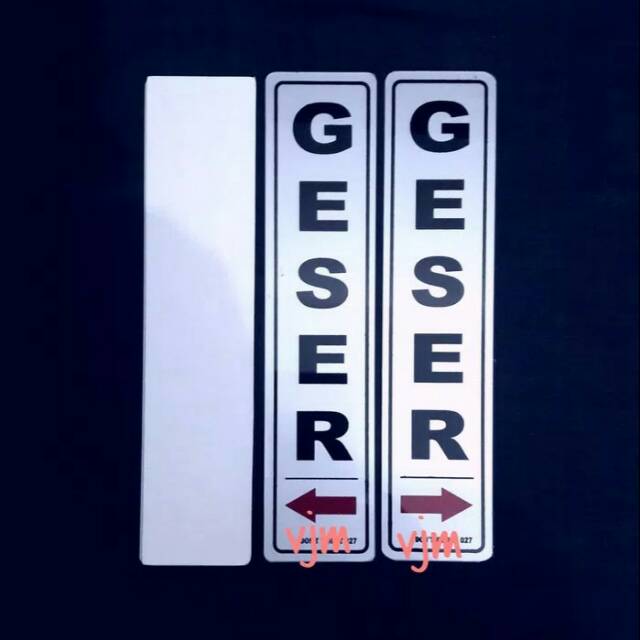 

Plat acrylic tulisan geser kanan atau geser kiri, sign label akrilik
