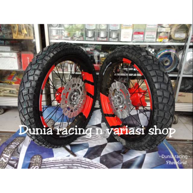 Sepaket Velg Supermoto Sumo Honda CRF 150 velg Sprint sama Ban Tubles