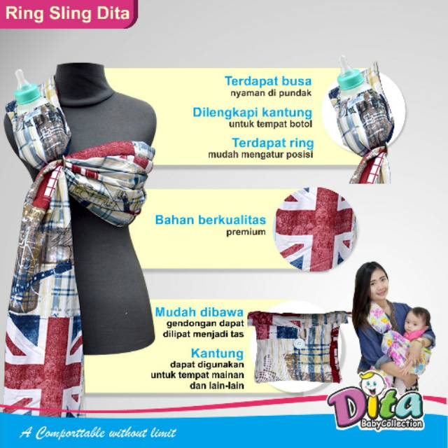 GENDONGAN RINGSLING POLOS GENDONGAN BAYI GENDONGAN RING SLING MOTIF MURAH