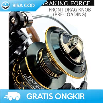 REEL SPINNING POWER HANDLE 13 - BALL BEARING GOLD SHARKING BK4000 ORI