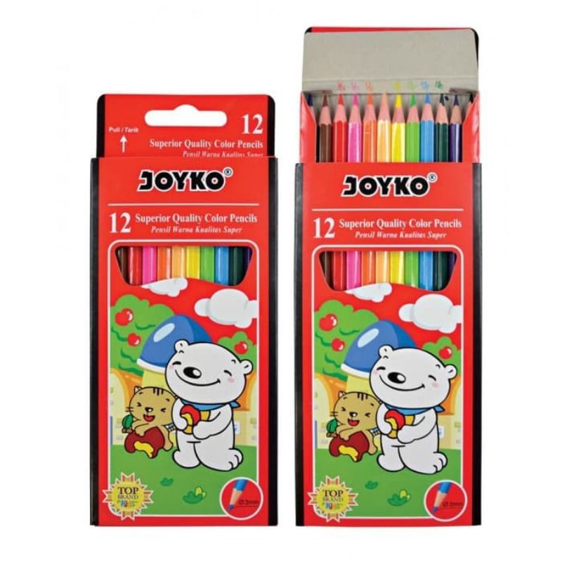 

Pensil Warna 12 Joyko CP-12PB Panjang / Pensil Warna Joyko 12 Warna Panjang