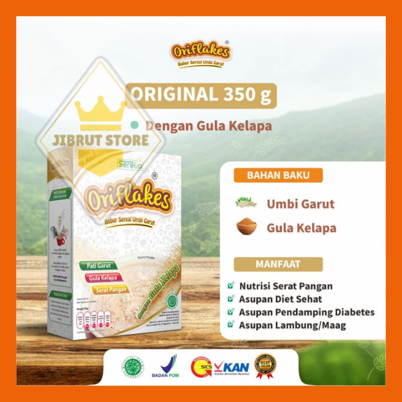 ORIFLAKES SEREAL UMBI GARUT MAAG GERD ASAM LAMBUNG 350 GRAM