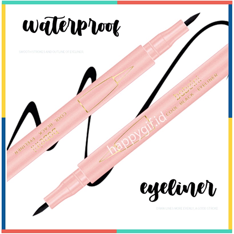 Long Lasting Eyeliner Mata Black Pink Waterproof Tahan Air LA144