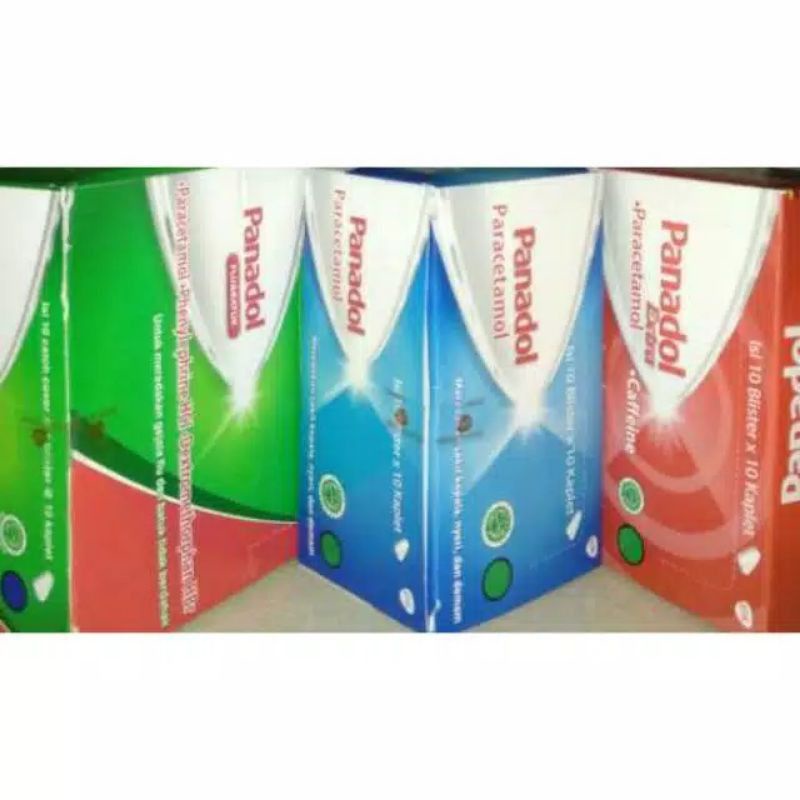 panadol  merah, biru dan hijau gold flu