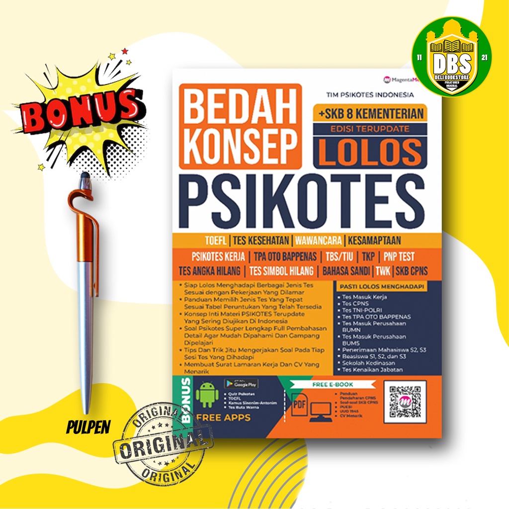 Jual Buku Psikotes Bedah Konsep Lolos Tes Psikotes Edisi Terupdate Tes Cpns Tni Polri Tes