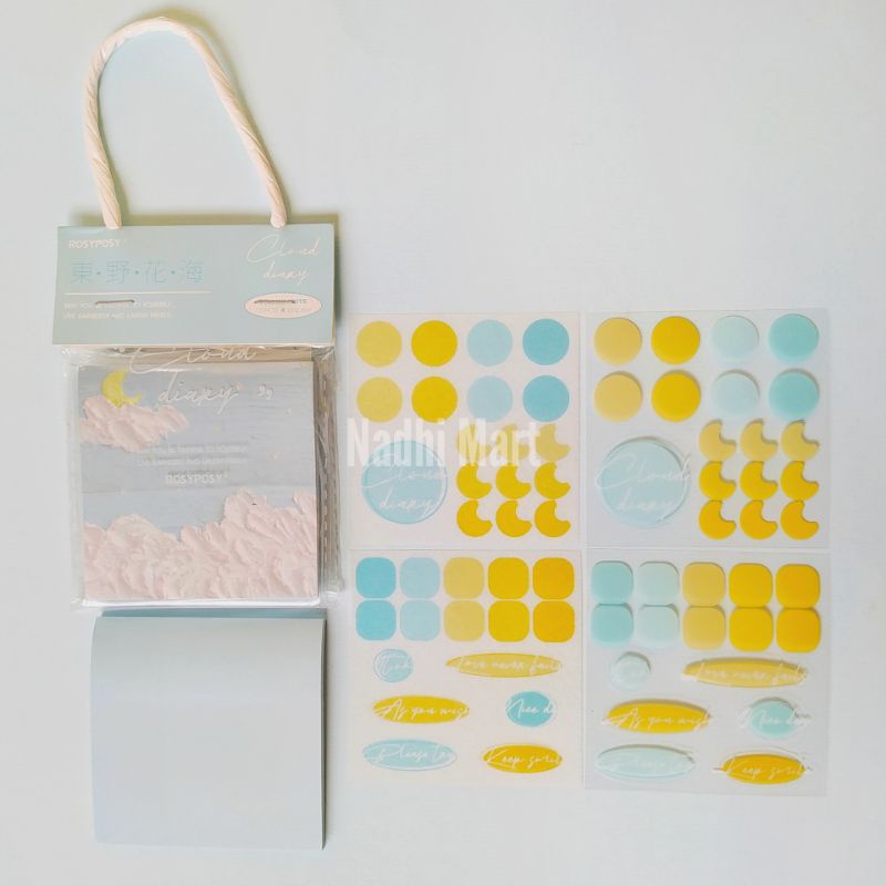 STIKER STICKY NOTE STIKER STICKY NOTES STIKY NOTE MEMONSTICJY NOTE / FLOWER STICKY STIKER FLOWER ROSE-Cloud diary