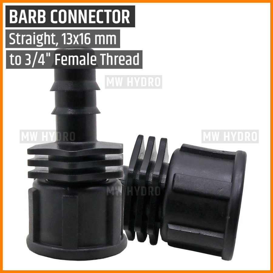 Female Connector 3/4 inch ke Selang PE 16 mm / 13 m