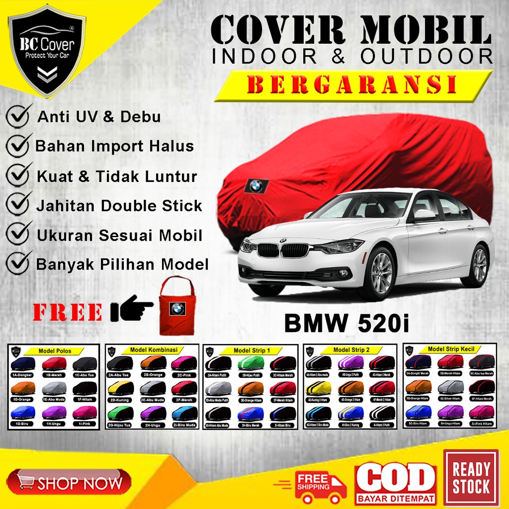 Body Cover Mobil BMW 520i, Sarung Mobil Sedan BMW 520i, Selimut Mantel Tutup Pelindung Penutup