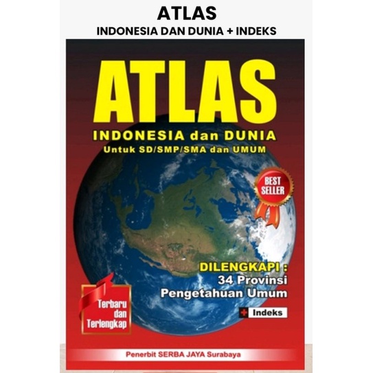 buku atlas dunia dan atlas Indonesia besar