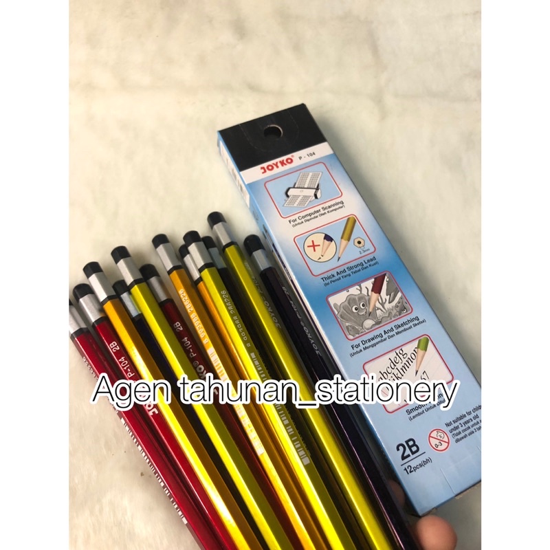 

Pensil 2B joyko P-104 Metalic 1pack isi 12 pcs