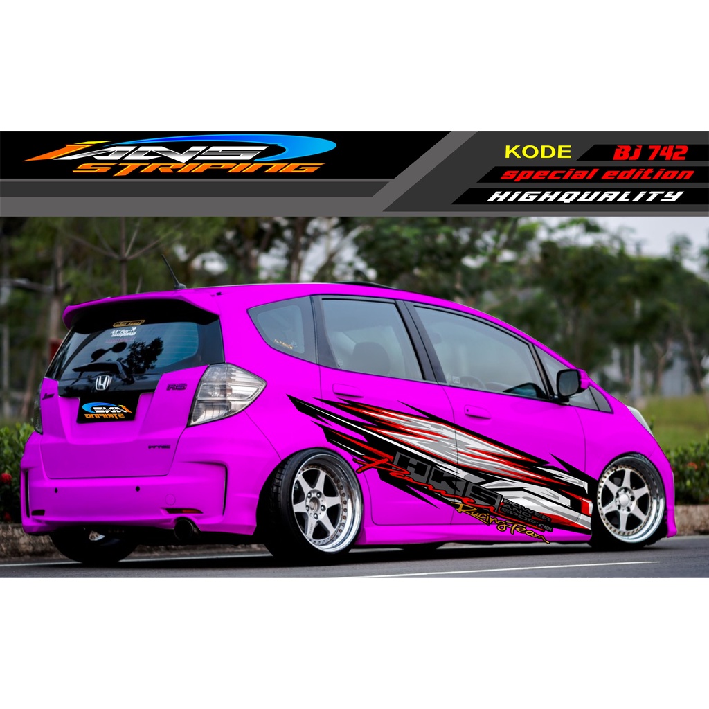 VARIASI STICKER MOBIL HONDA BRIO AGYA JAZZ AVANZA YARIS / DECAL STICKER MOBIL JAZZ / STIKER MOBIL