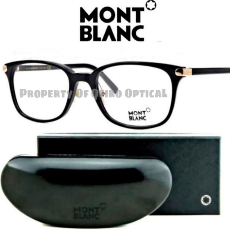 Kacamata Frame Original Mont Blanc MB571-D 001 S54 Black Elegan Model