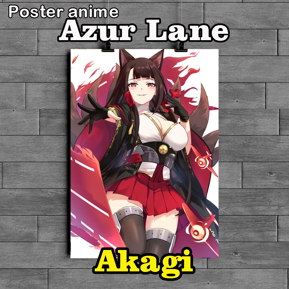 Jual Poster Anime Game Azur Lane Akagi Full Colour Murah Meriah