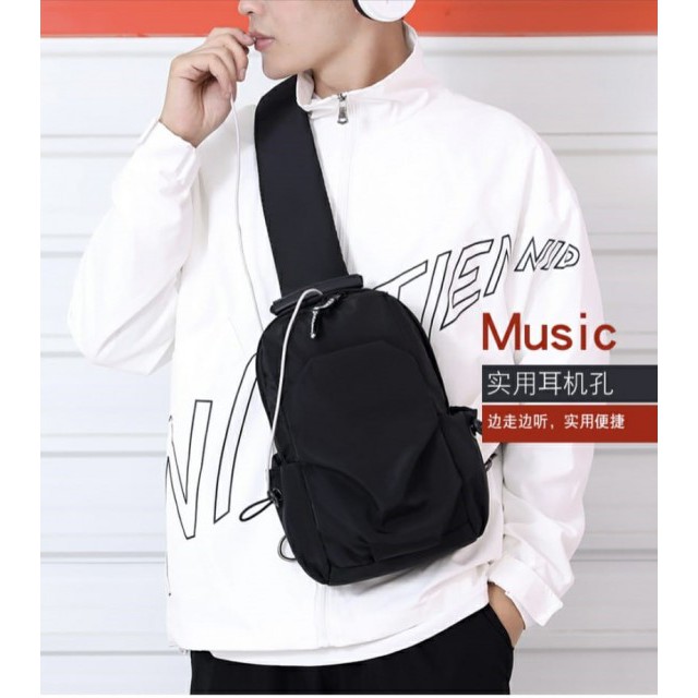 ZC 1456 RISCE TAS WAISTBAG NYLON IMPORT PRIA COWOK LAKI-LAKI JAKARTA BATAM
